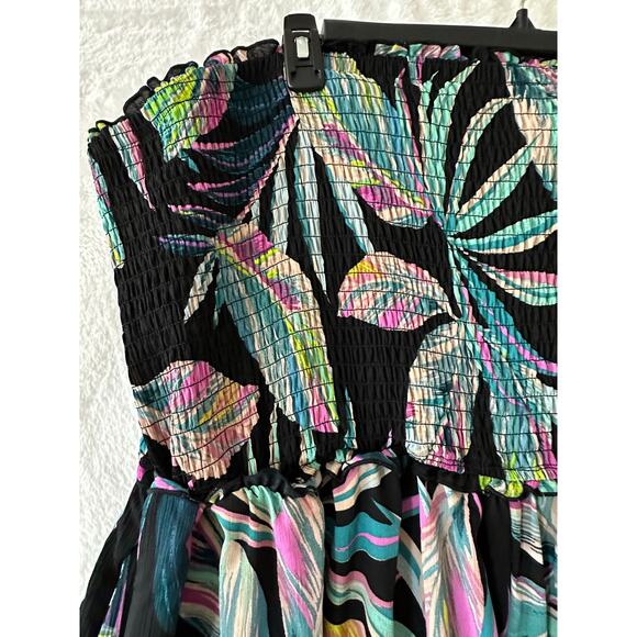NWT Torrid Crepe Midi Smocked Coverup Jumpsuit Romper 5 5X - Picture 4 of 9